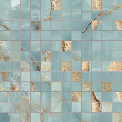 Onyx Aqua Blue 1x1 Mosaic